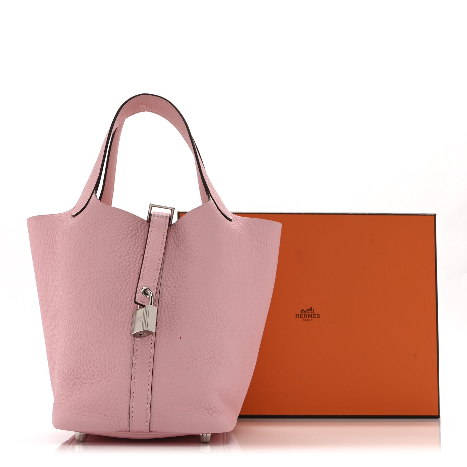 Hermes Taurillon Clemence Picotin Lock 18 PM Rose Sakura 1848890