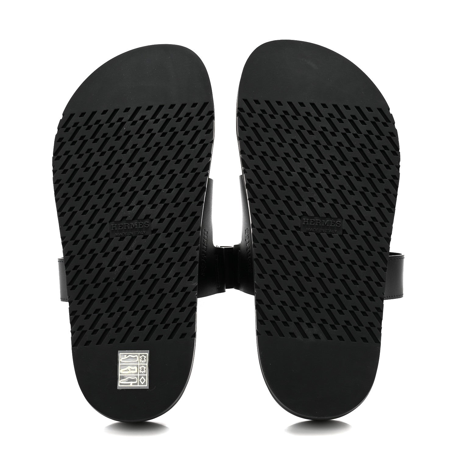 Hermes Calfskin Womens Chypre Sandals 39 Black 5 of 9