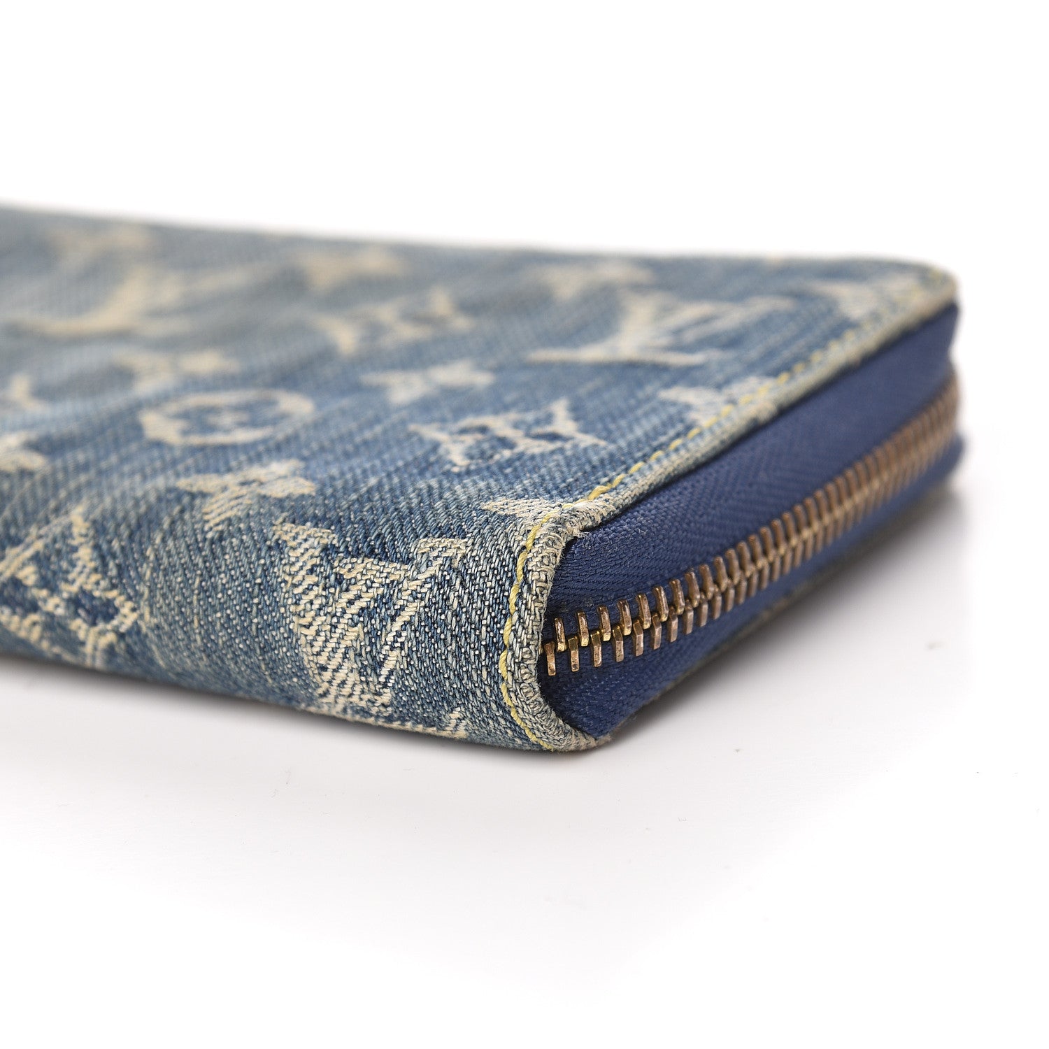 Louis Vuitton Monogram Denim Zippy Wallet Blue 9 of 11
