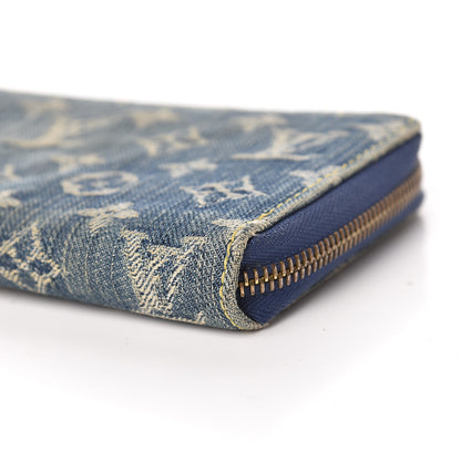 Louis Vuitton Monogram Denim Zippy Wallet Blue 9 of 11