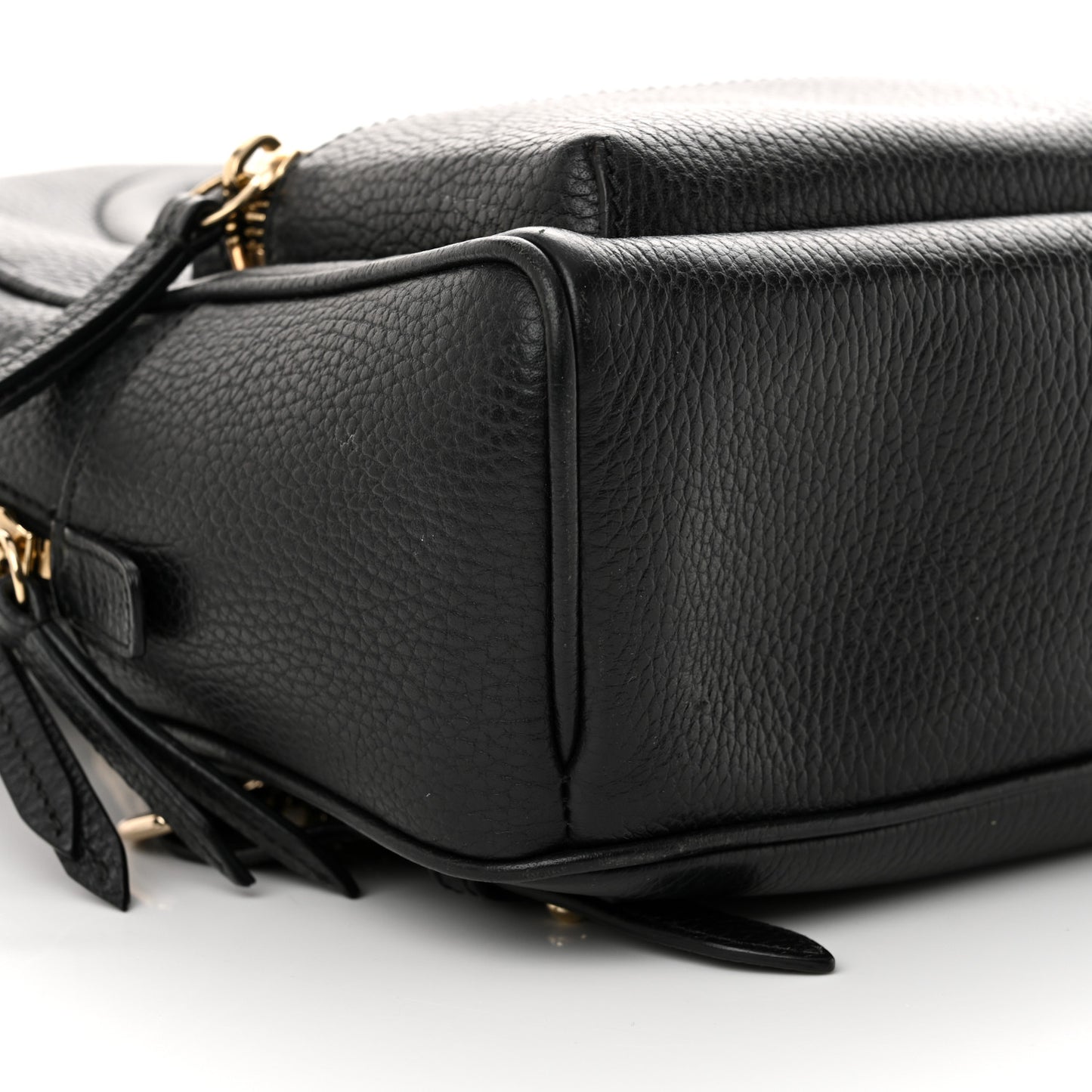 Pebbled Calfskin Soho Chain Backpack Black