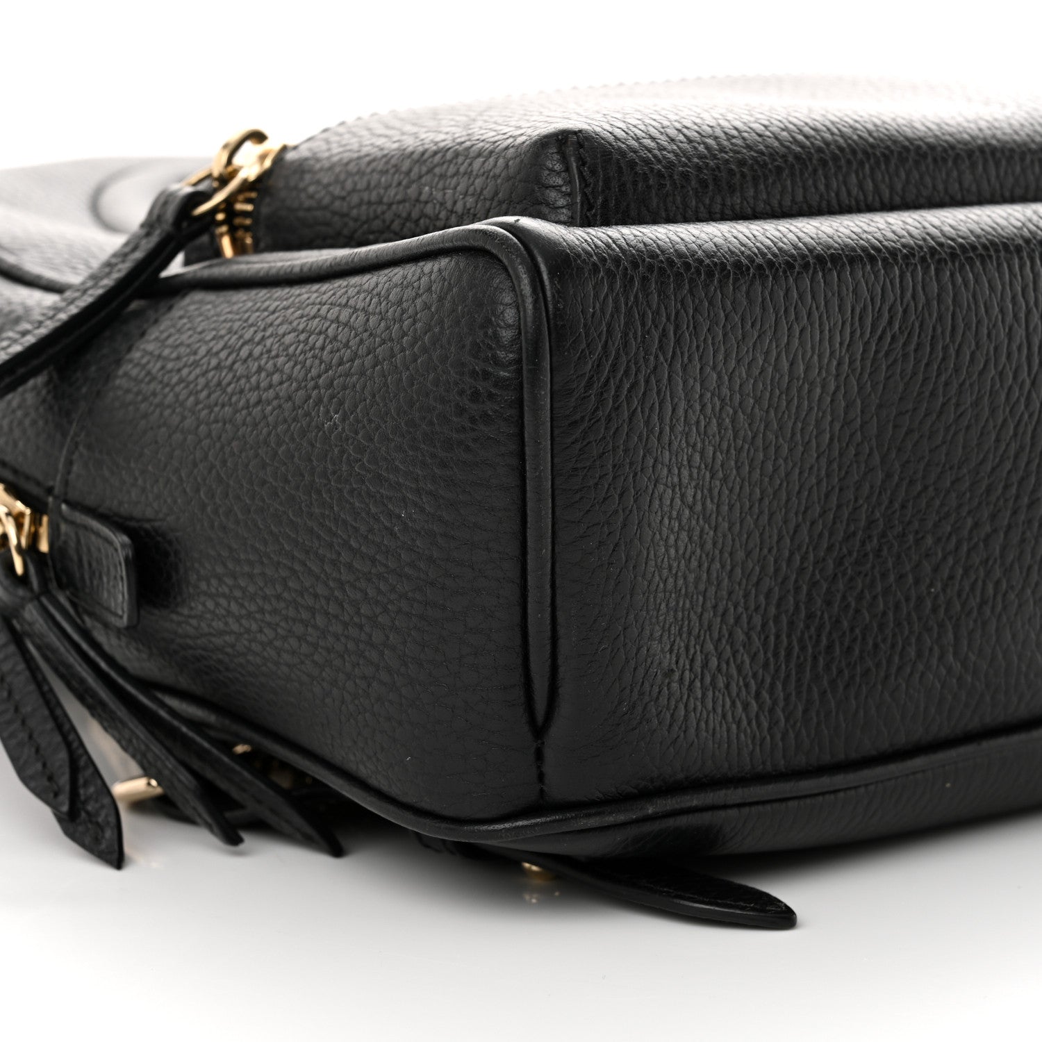 Gucci Pebbled Calfskin Soho Chain Backpack Black 9 of 14