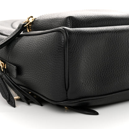 Gucci Pebbled Calfskin Soho Chain Backpack Black 9 of 14