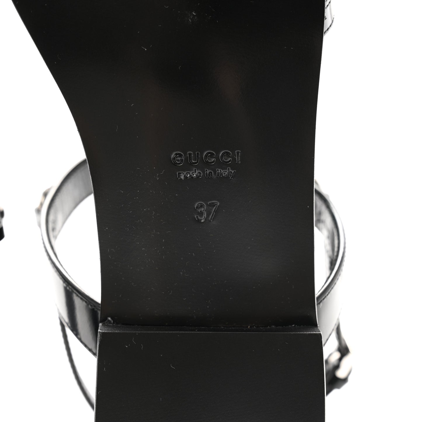 Calfskin Horsebit Divine Slingback Sandals 37 Black
