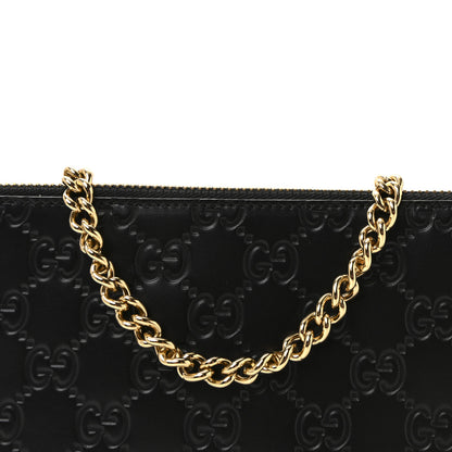 Gucci Guccissima Signature Wrist Wallet Black 7 of 9