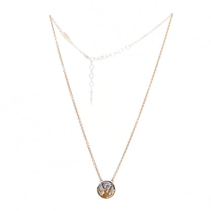 Louis Vuitton Metal L to V Necklace Gold Silver 2 of 9