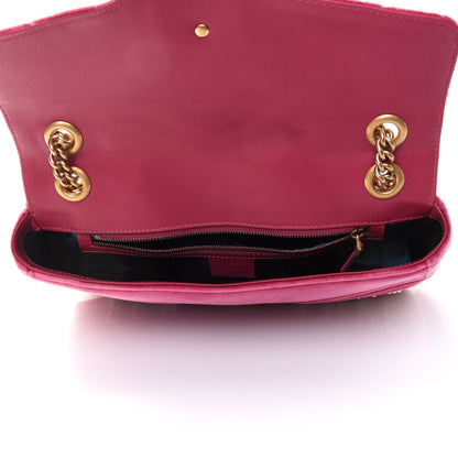 Gucci Velvet Matelasse Blind for Love Embroidered Medium GG Marmont Shoulder Bag Light Raspberry Rose Multicolor 5 of 11