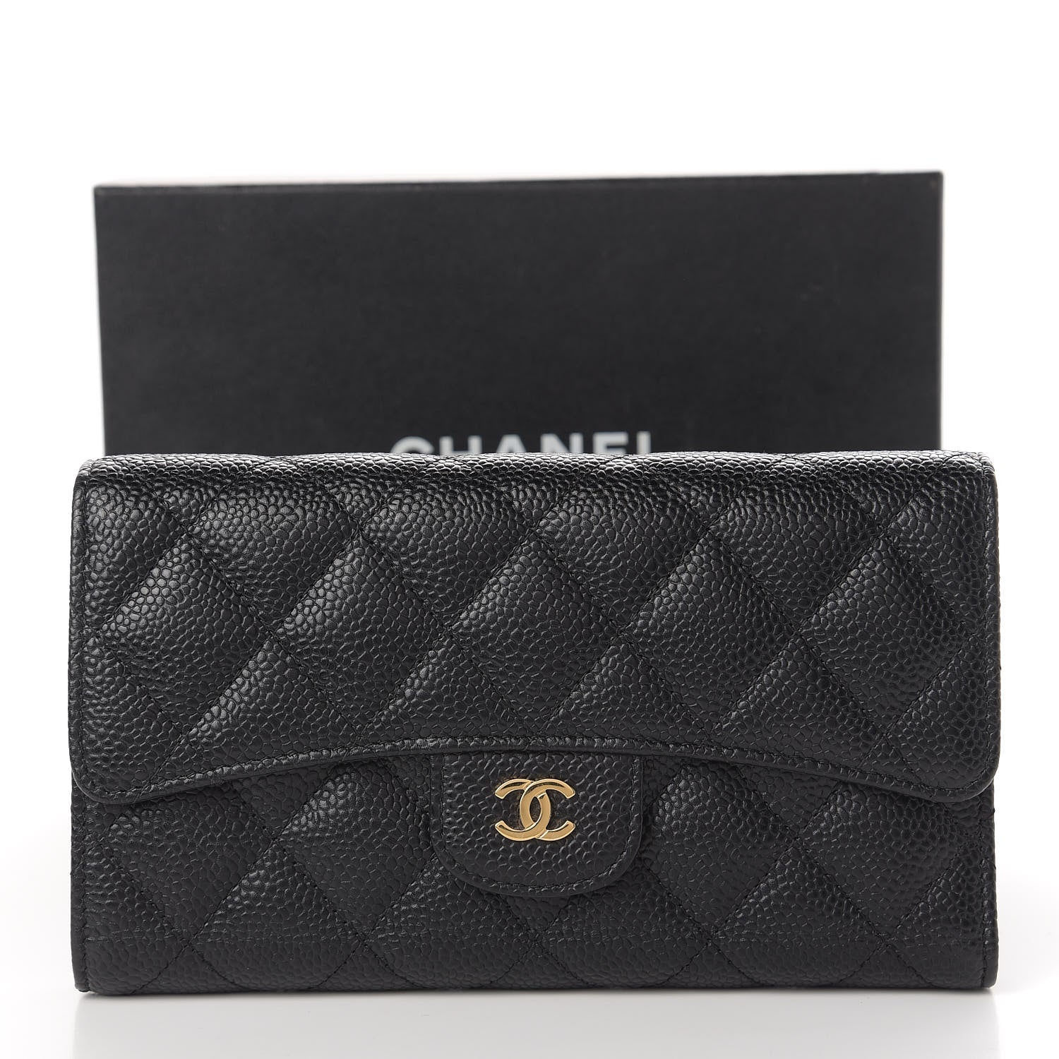 Chanel Caviar Quilted Large Flap Wallet Black 12 of 13