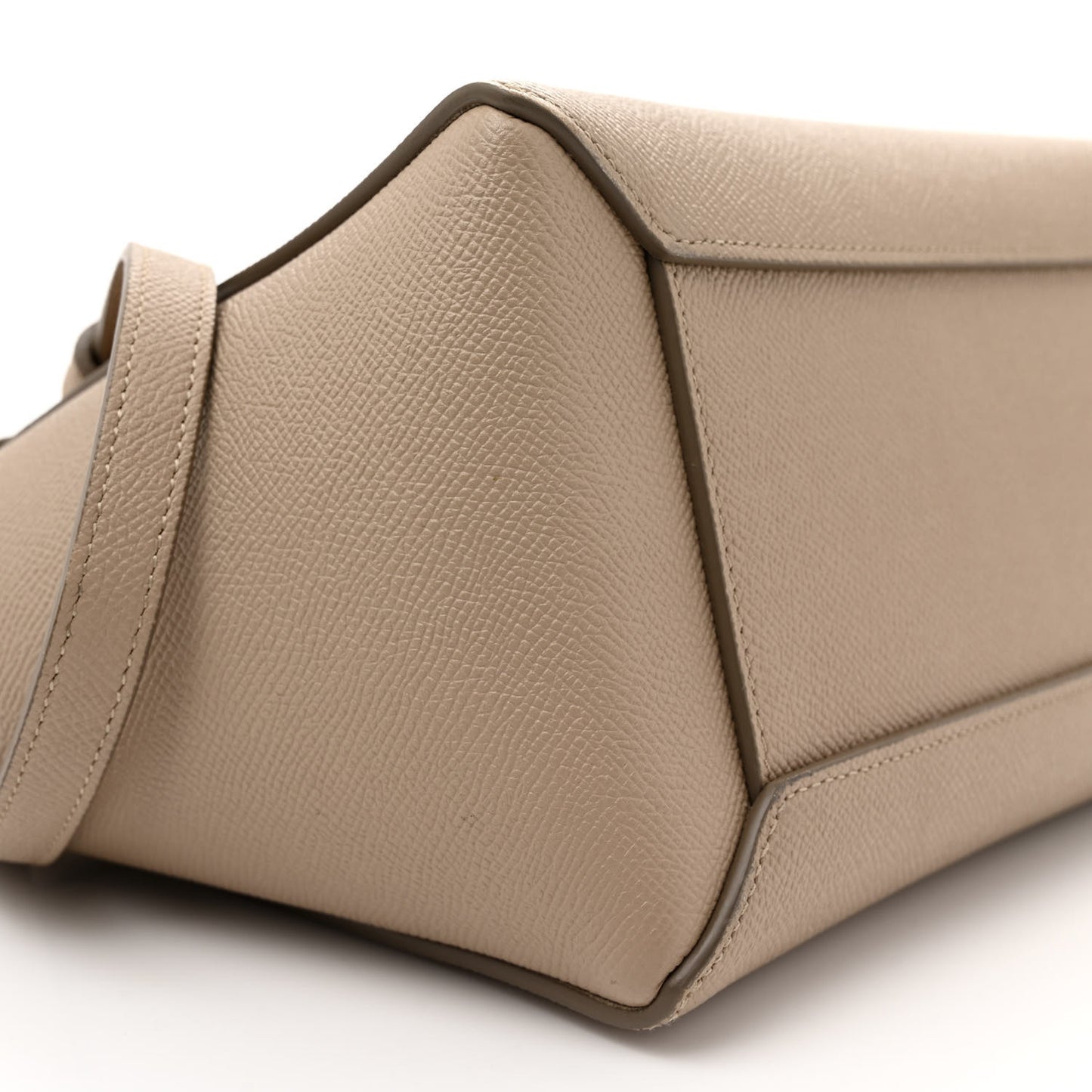 Grained Calfskin Micro Belt Bag Light Taupe