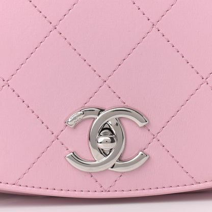 Chanel Calfskin Stitched Small Ring My Bag Flap Crossbody Pink 7 of 10