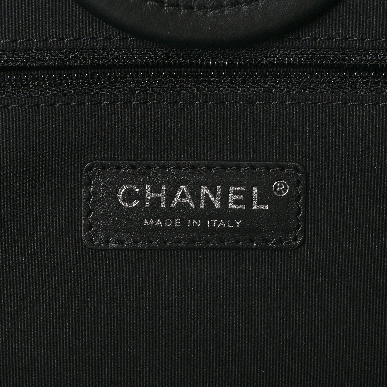 Chanel Canvas Calfskin Striped Medium Deauville Tote Black White 8 of 11