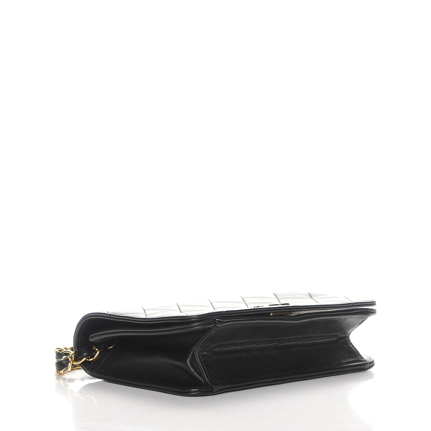Lambskin Quilted Small Single Flap Bag Black