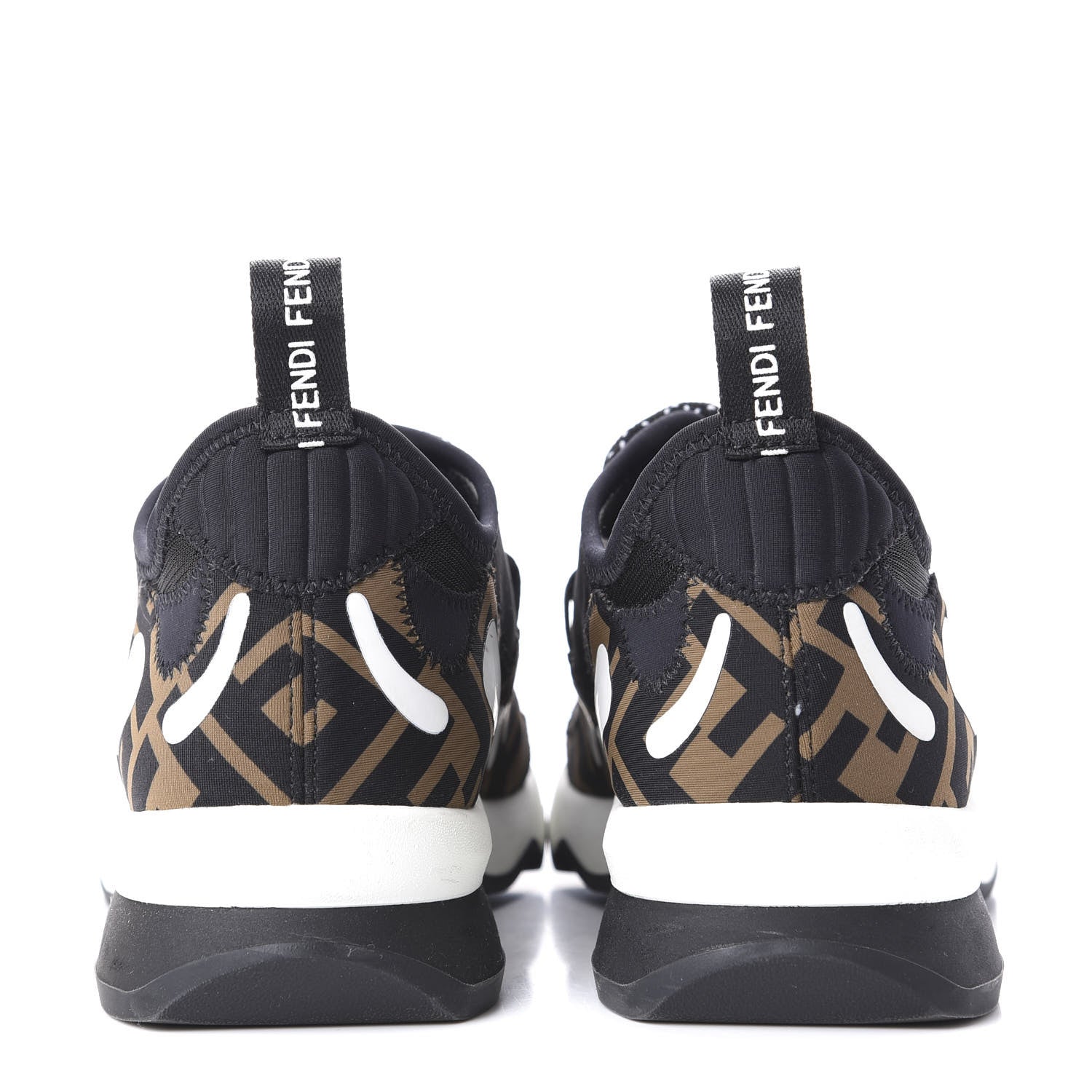 Fendi Technical Mesh Lycra FFreedom Patchwork Sneakers 35.5 Black Tobacco 7 of 11