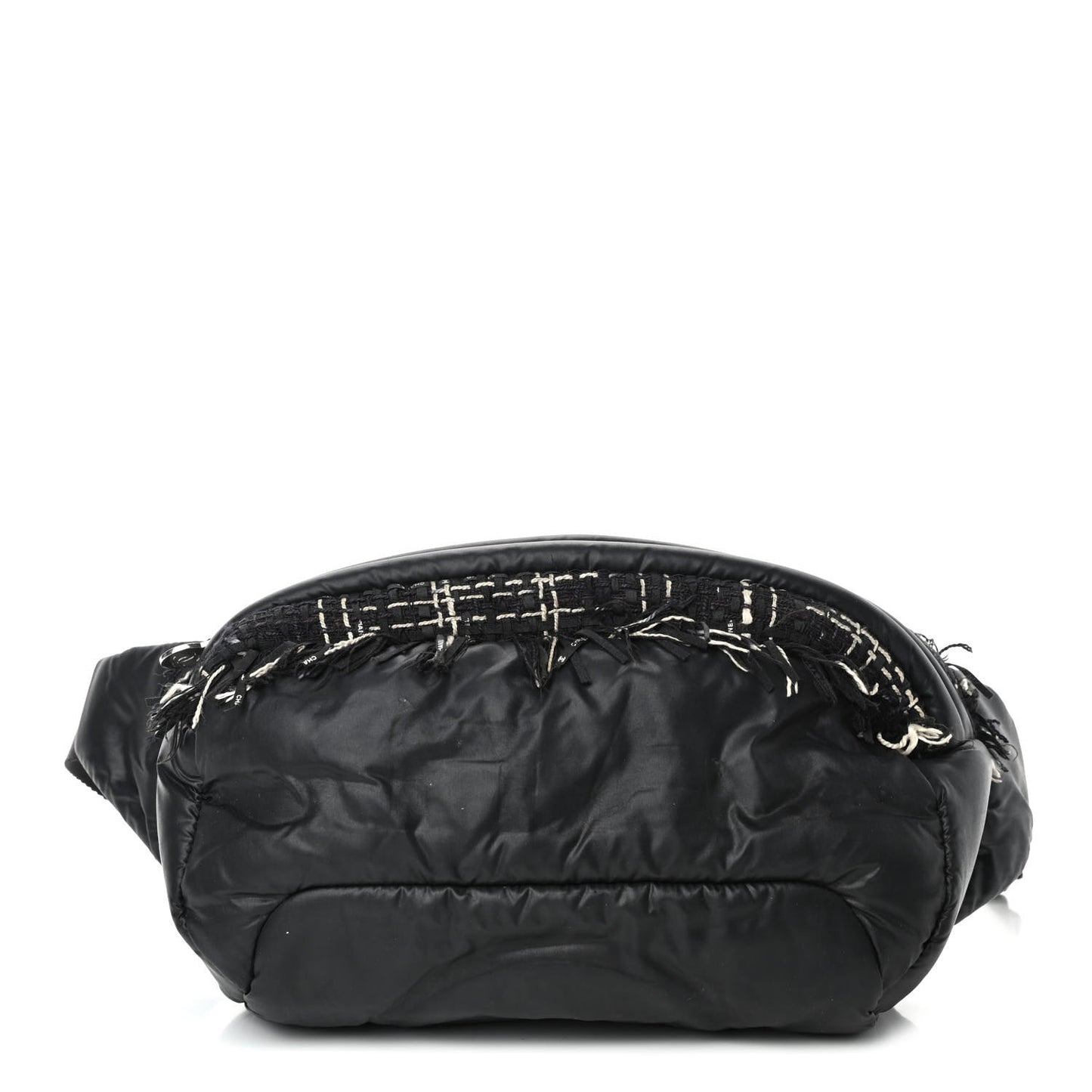 Nylon Tweed Coco Neige Belt Bag Black