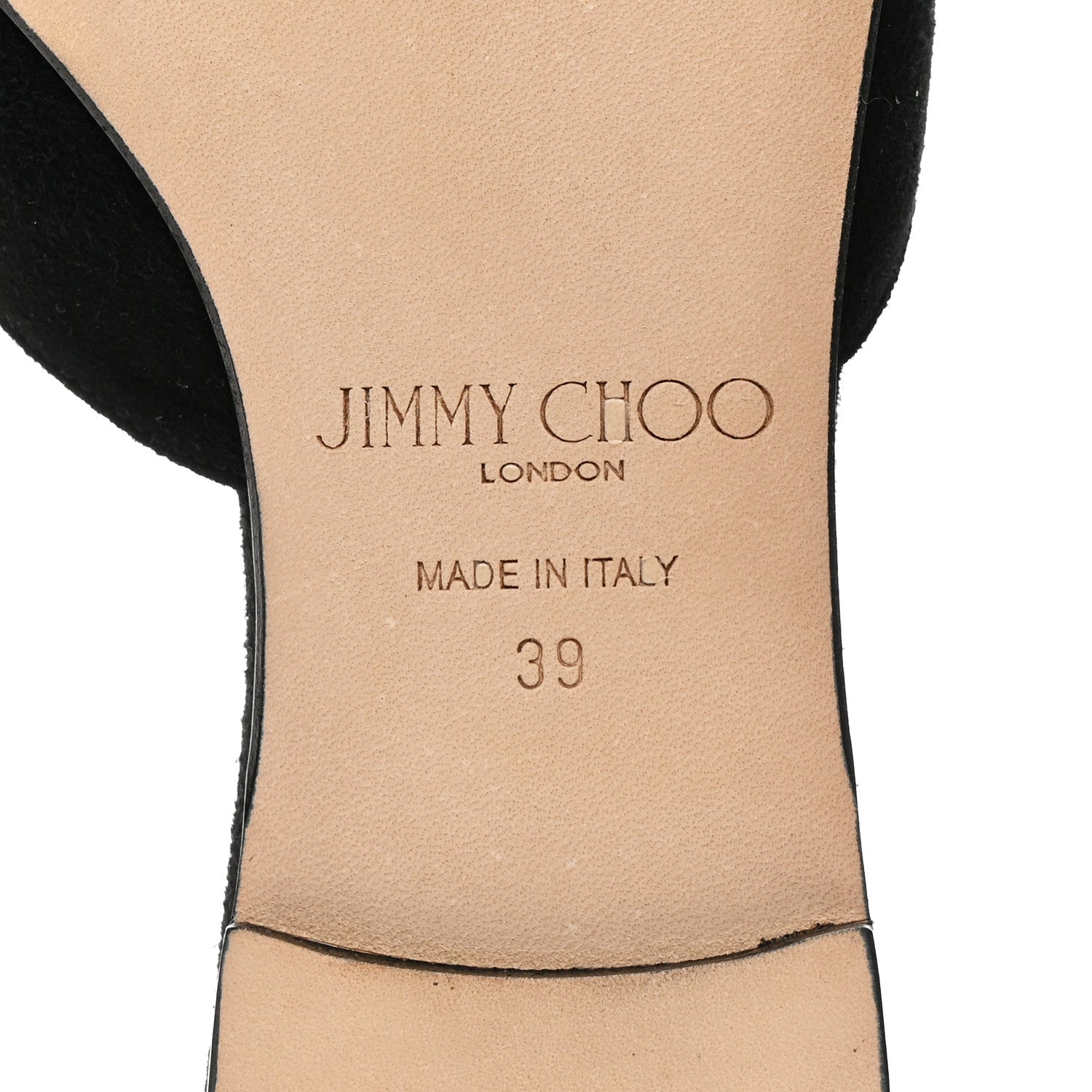 Jimmy Choo Suede Gretchen Logo Flat Mules 39 Black Chalk 7 of 9