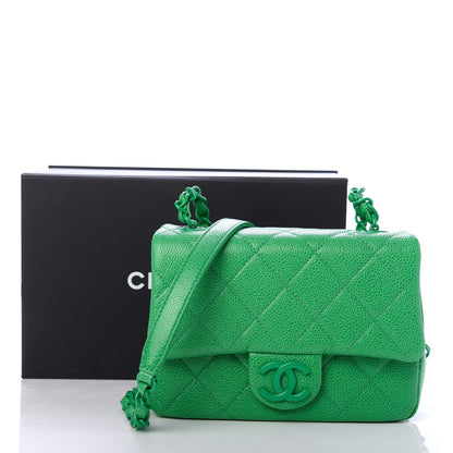 Chanel Caviar Quilted Mini Incognito Square Flap Green 11 of 11