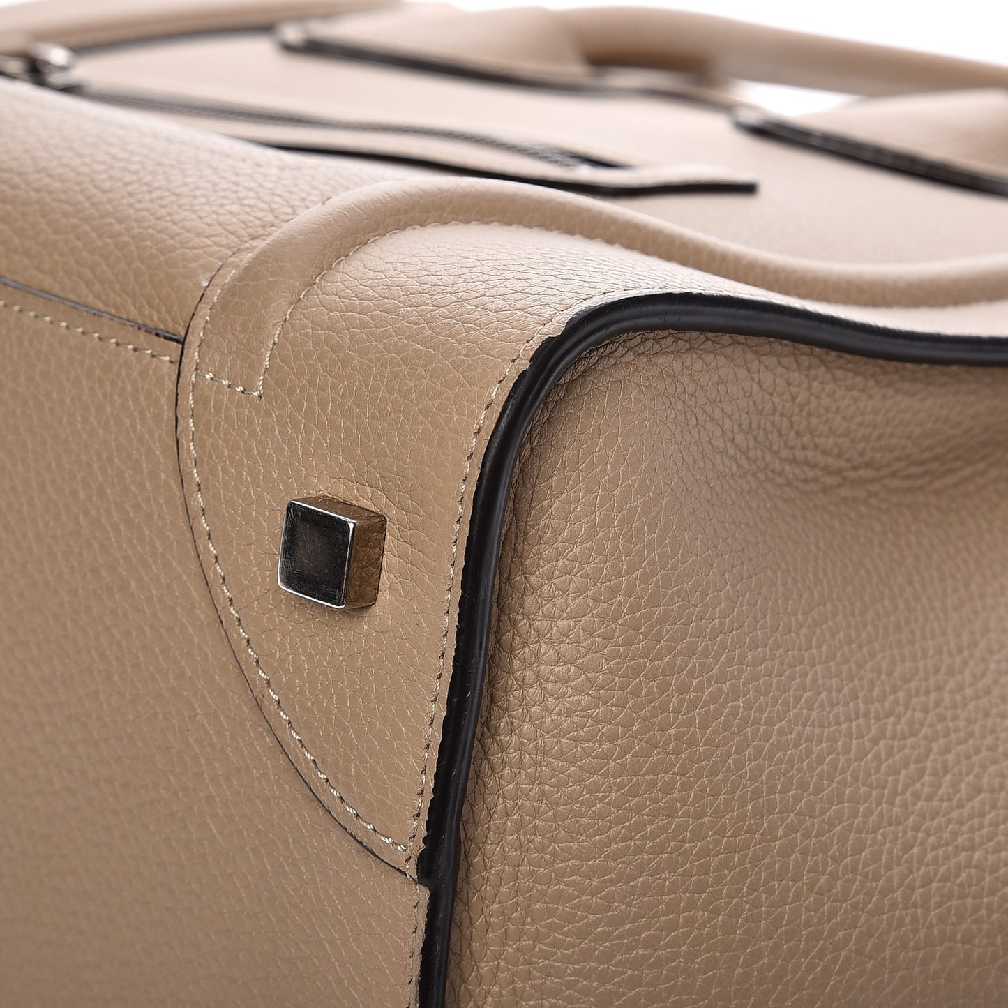 Drummed Calfskin Mini Luggage Dune