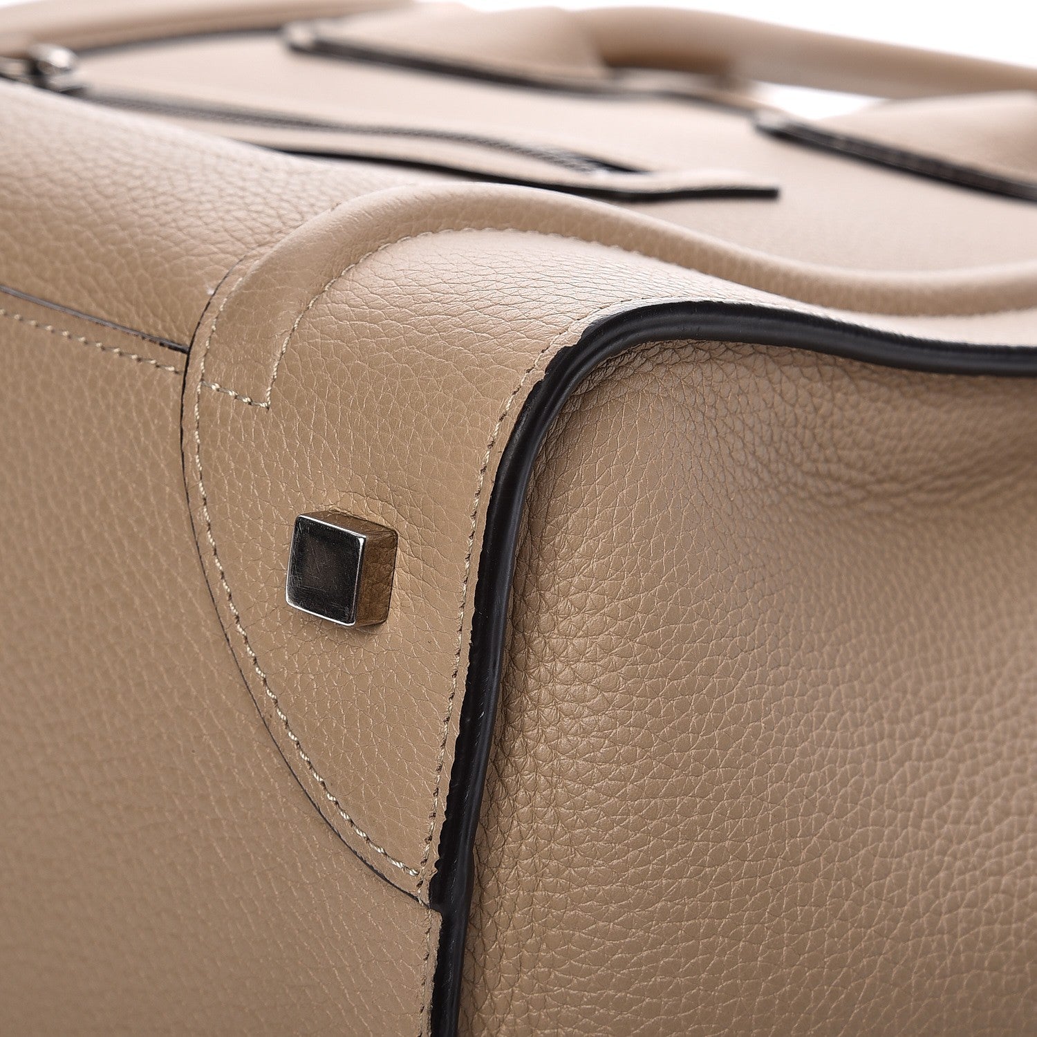 Celine Drummed Calfskin Mini Luggage Dune 11 of 12