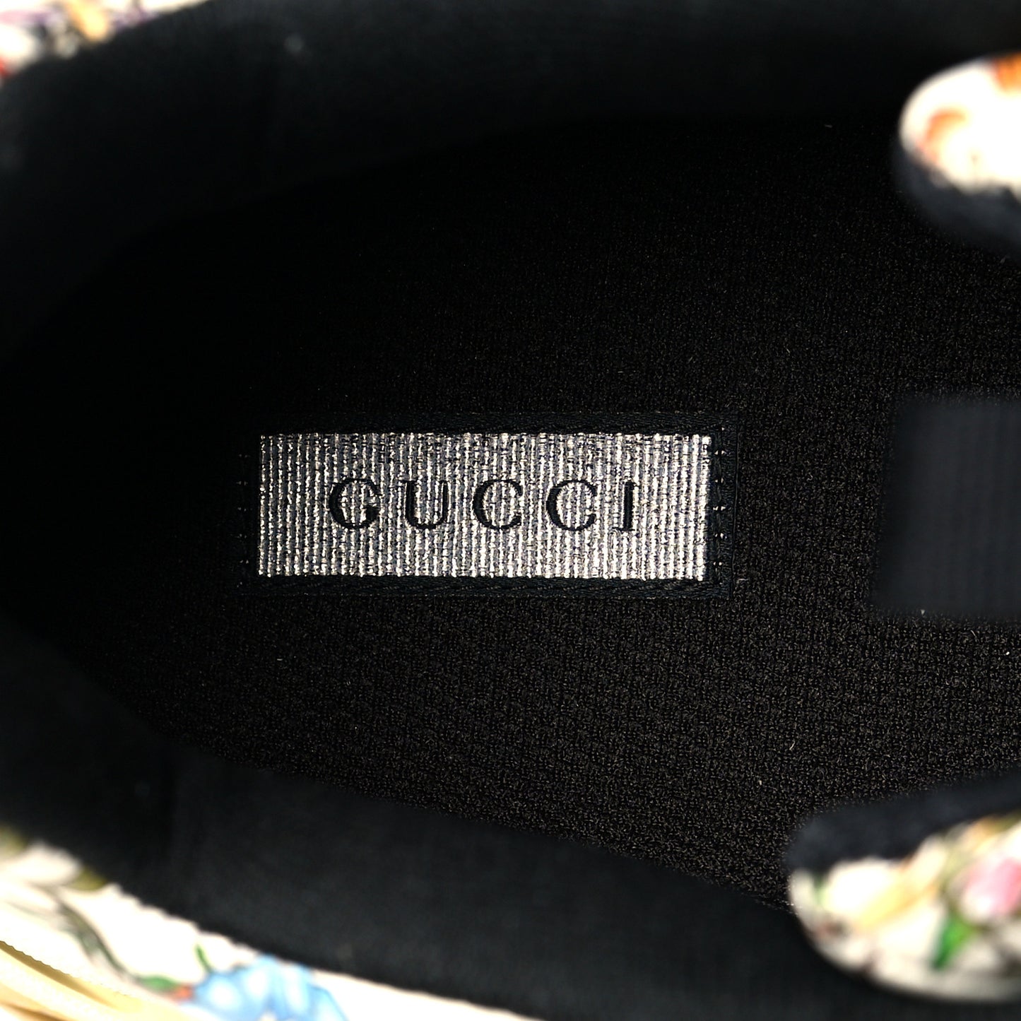 X GUCCI Fabric Allover Logo Flora Print Mens Triple S Sneakers 45 Multicolor White