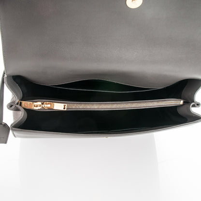 Saint Laurent Calfskin Crocodile Embossed Medium Moujik Top Handle Bag Fog 5 of 7