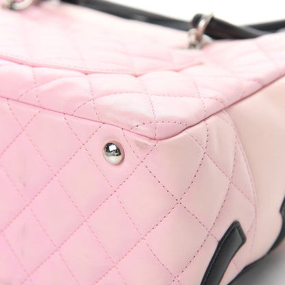 Chanel Calfskin Quilted Large Cambon Bowler Pink Black 11 of 17