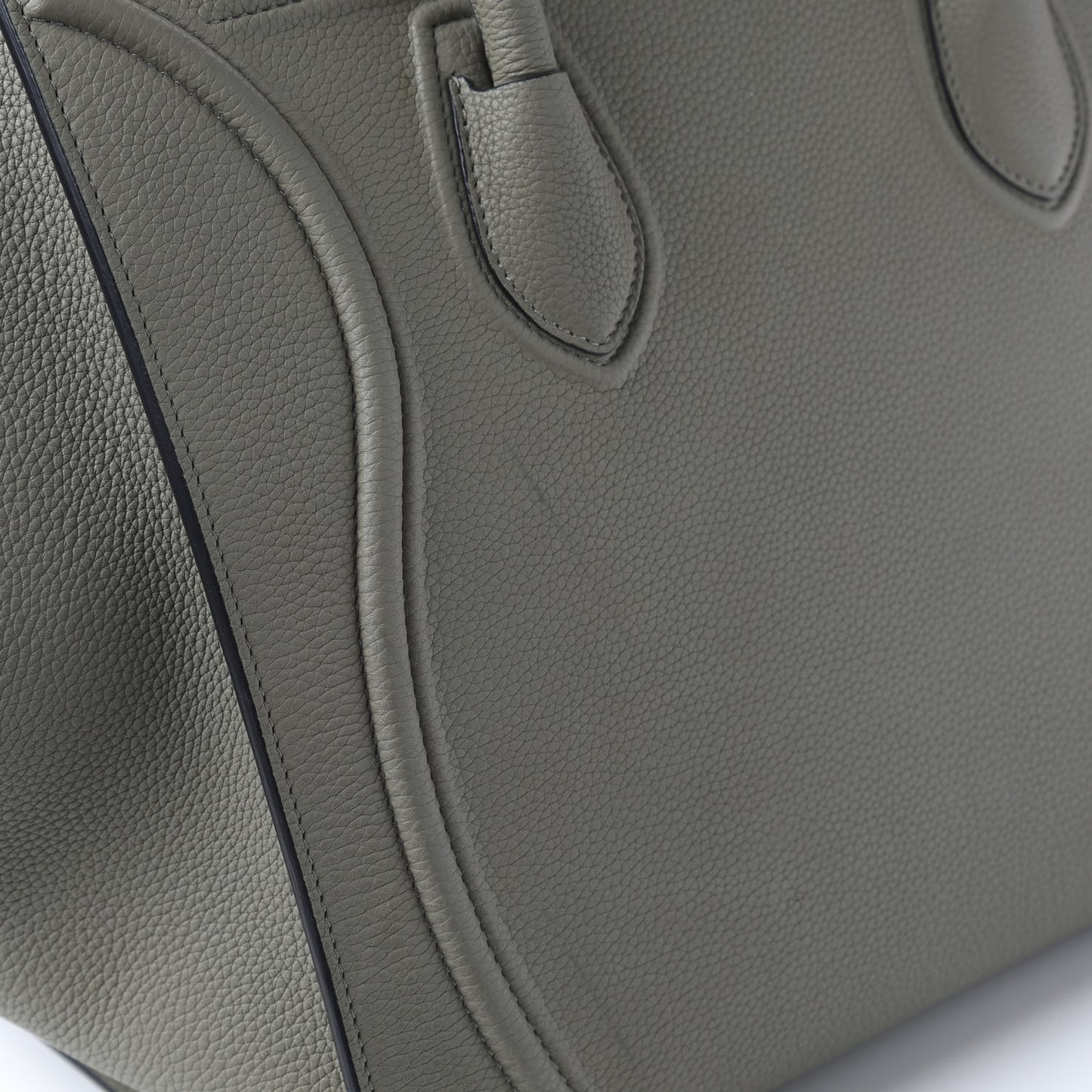 Baby Grained Calfskin Medium Phantom Luggage Grey