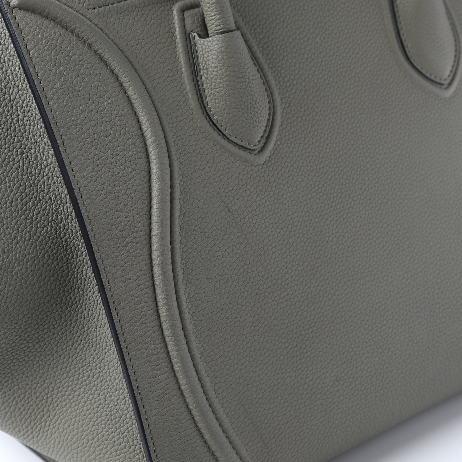 Celine Baby Grained Calfskin Medium Phantom Luggage Grey 8 of 12