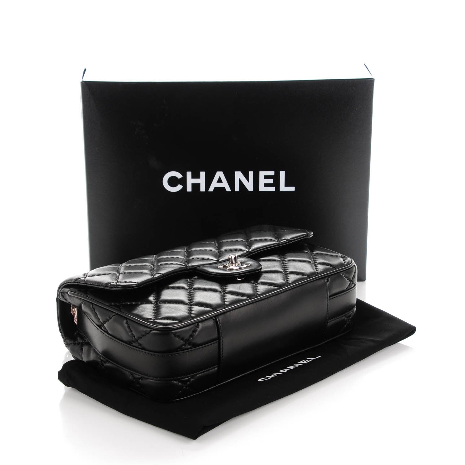 Chanel Lambskin Quilted Medium Easy Carry Flap Black 4 of 8