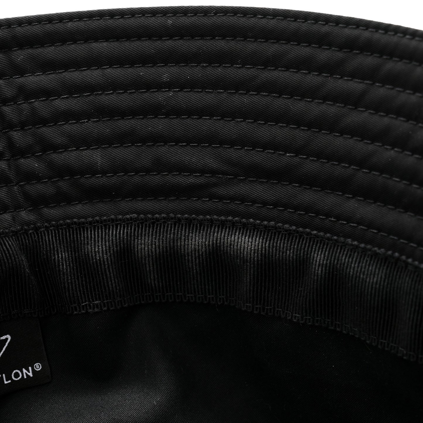 Re-Nylon Metal Triangle Logo Womens Bucket Hat S Black
