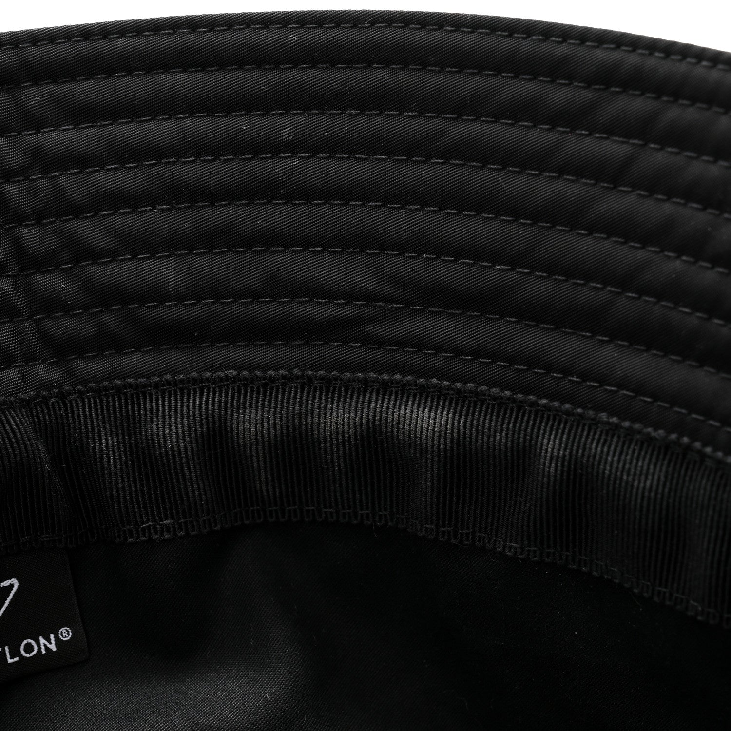 Prada Re-Nylon Metal Triangle Logo Womens Bucket Hat S Black 8 of 9