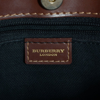 Burberry Haymarket Check Small Tote Brown 6 of 7