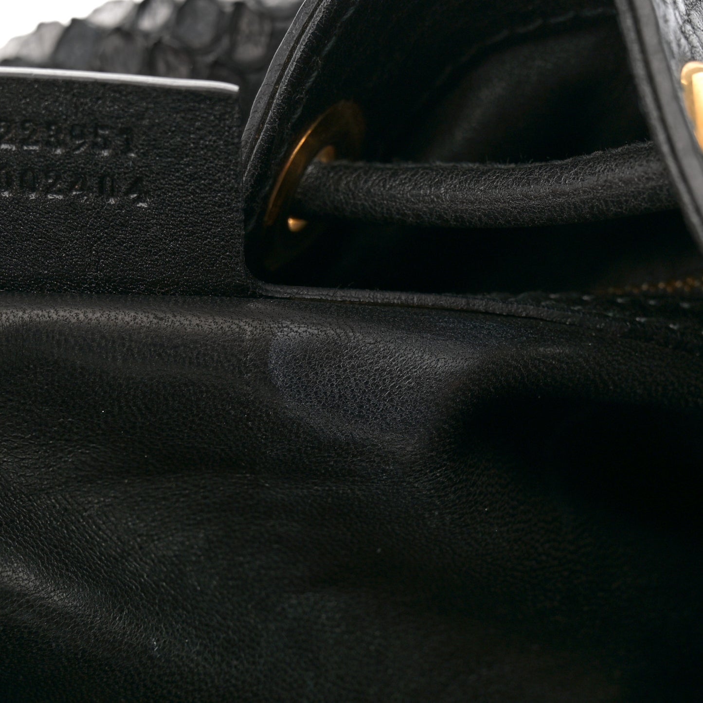 Snakeskin Medium Interlocking Icon Shoulder Bag Black