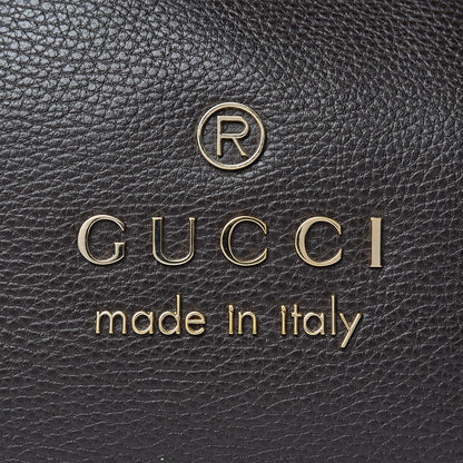 Gucci Calfskin Medium Braided Handle Gifford Tote Dark Brown 10 of 14
