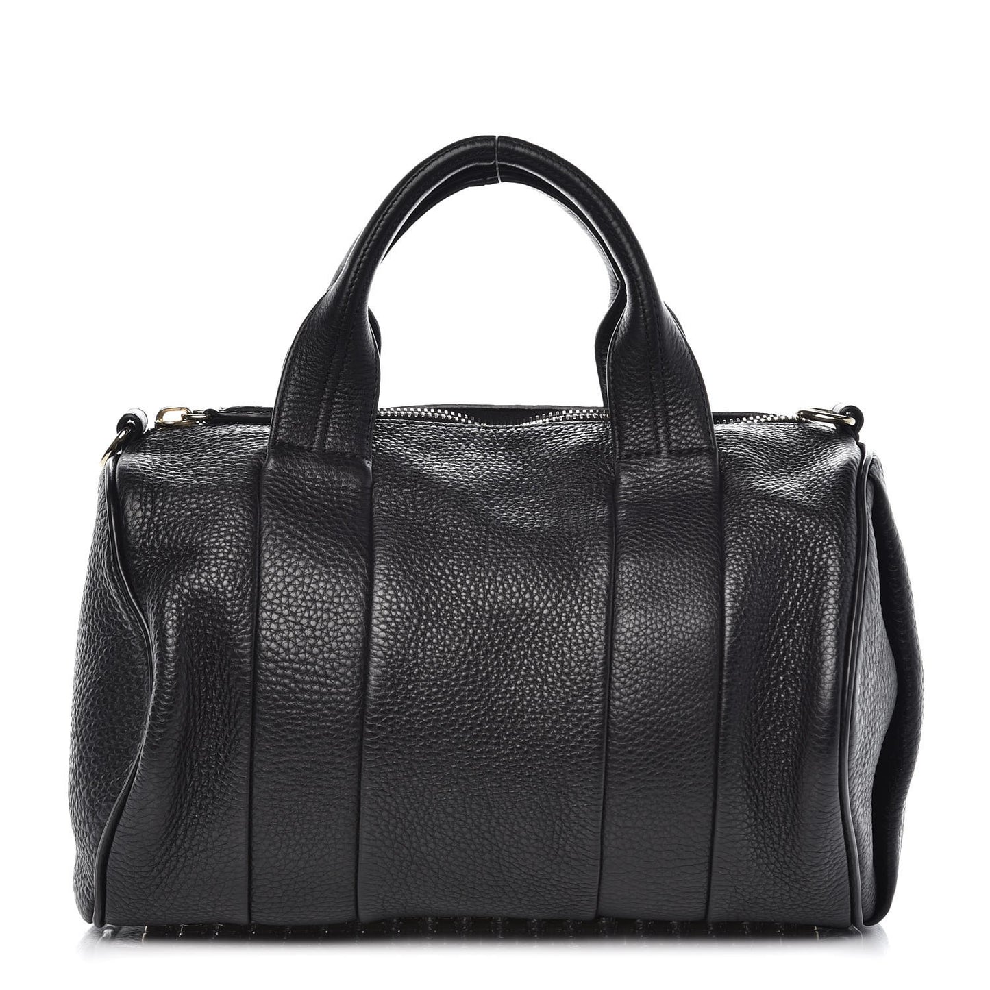 Pebbled Lambskin Rocco Black Pale Gold Hardware