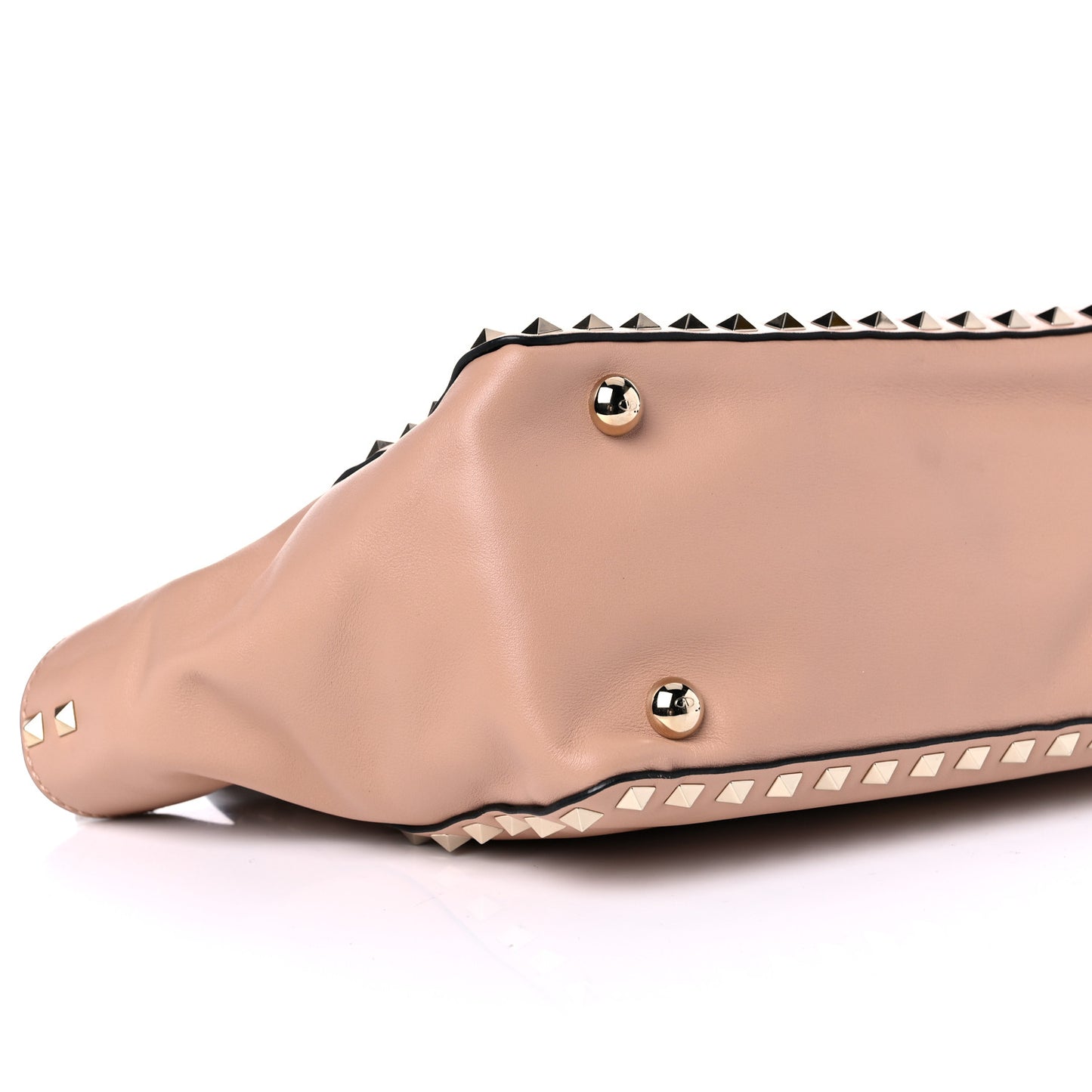 Vitello Small Rockstud Tote Skin Sorbet
