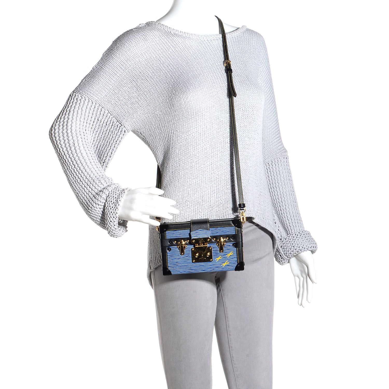 Louis Vuitton Epi Petite Malle Denim Light 2 of 9