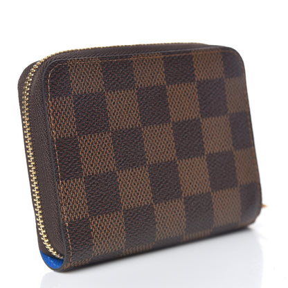 Louis Vuitton Damier Ebene 2019 Christmas Animation Zippy Coin Purse Blue 3 of 7