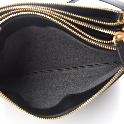 Celine Lambskin Large Trio Crossbody Bag Black 6 of 10
