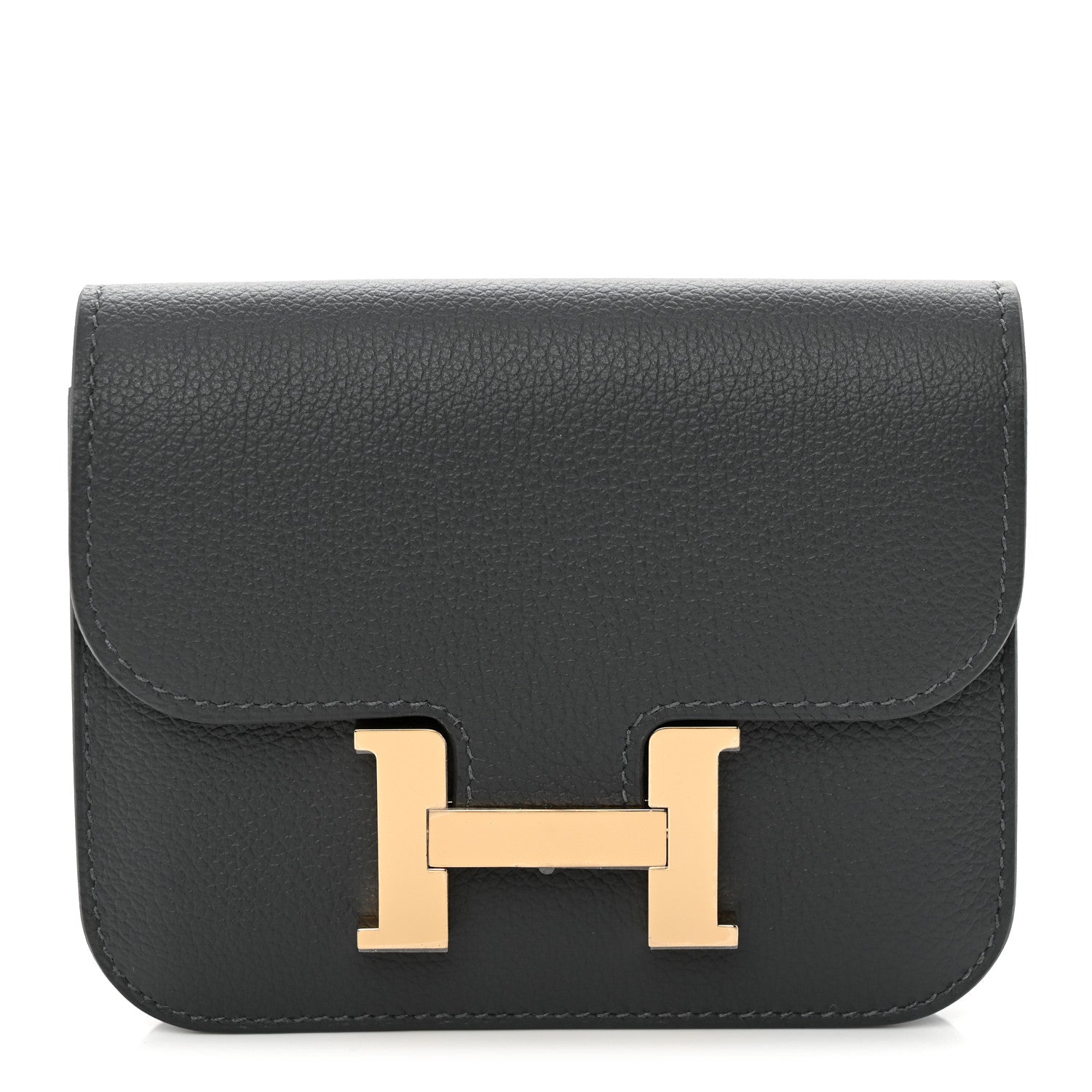 Hermes Evercolor Verso Constance Slim Wallet Ardoise Bleu Glacier 1 of 11