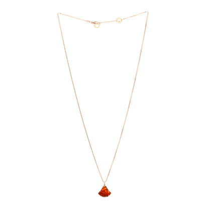 Bulgari 18K Rose Gold Diamond Carnelian Divas' Dream Pendant Necklace 3 of 5
