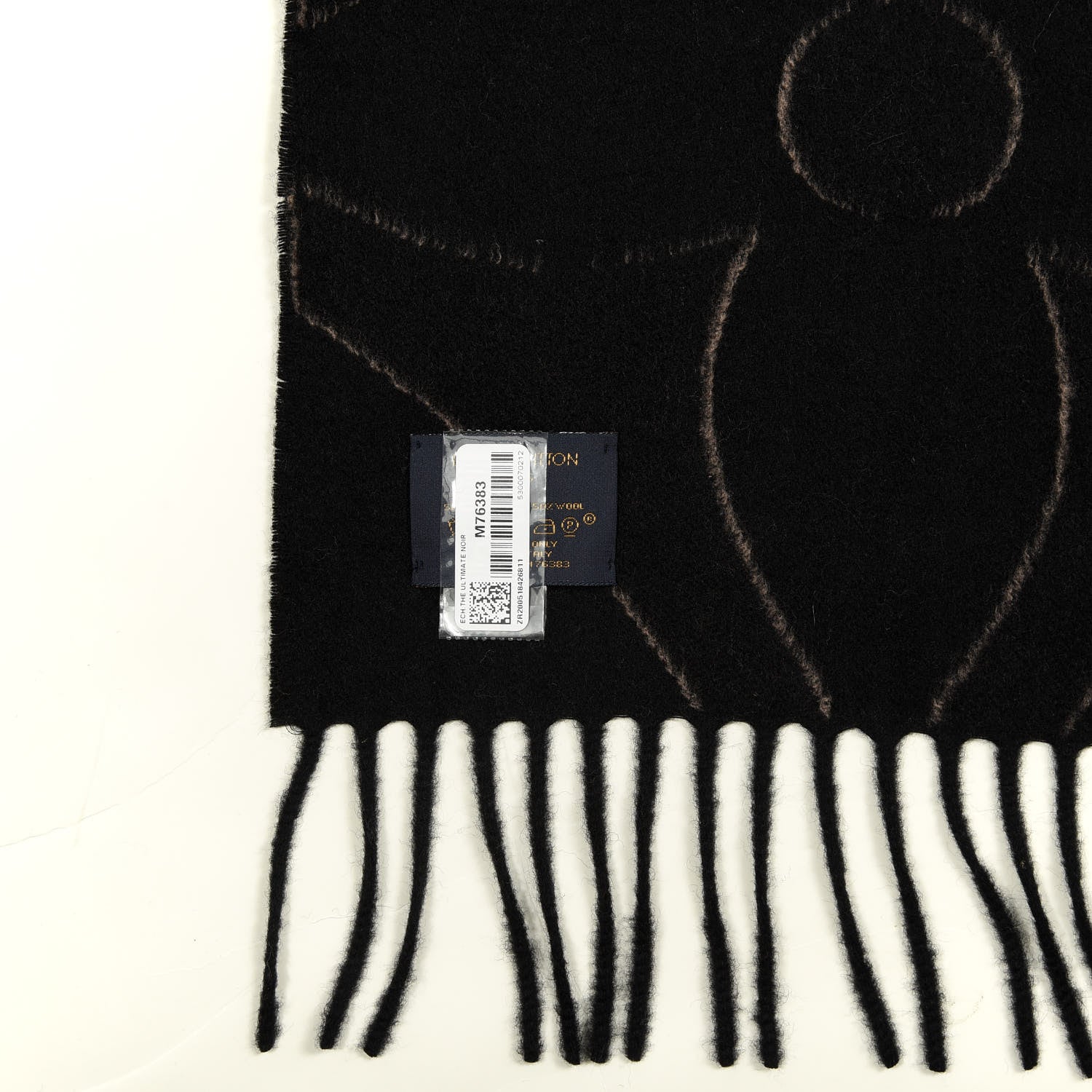 Louis Vuitton Cashmere Wool Oversized Monogram The Ultimate Scarf Black 3 of 3