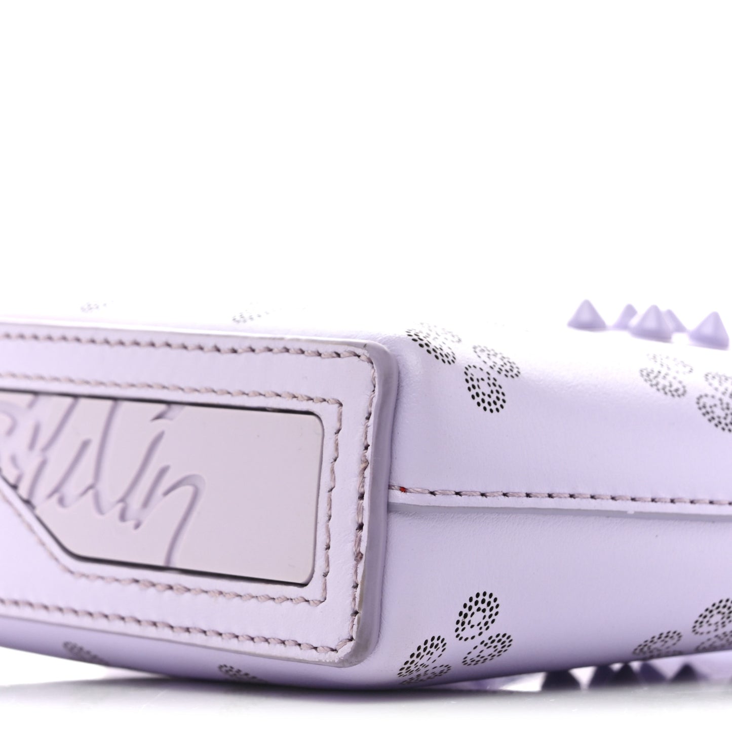 Calfskin Loubinthesky Mini East West Cabata Tote Lavender