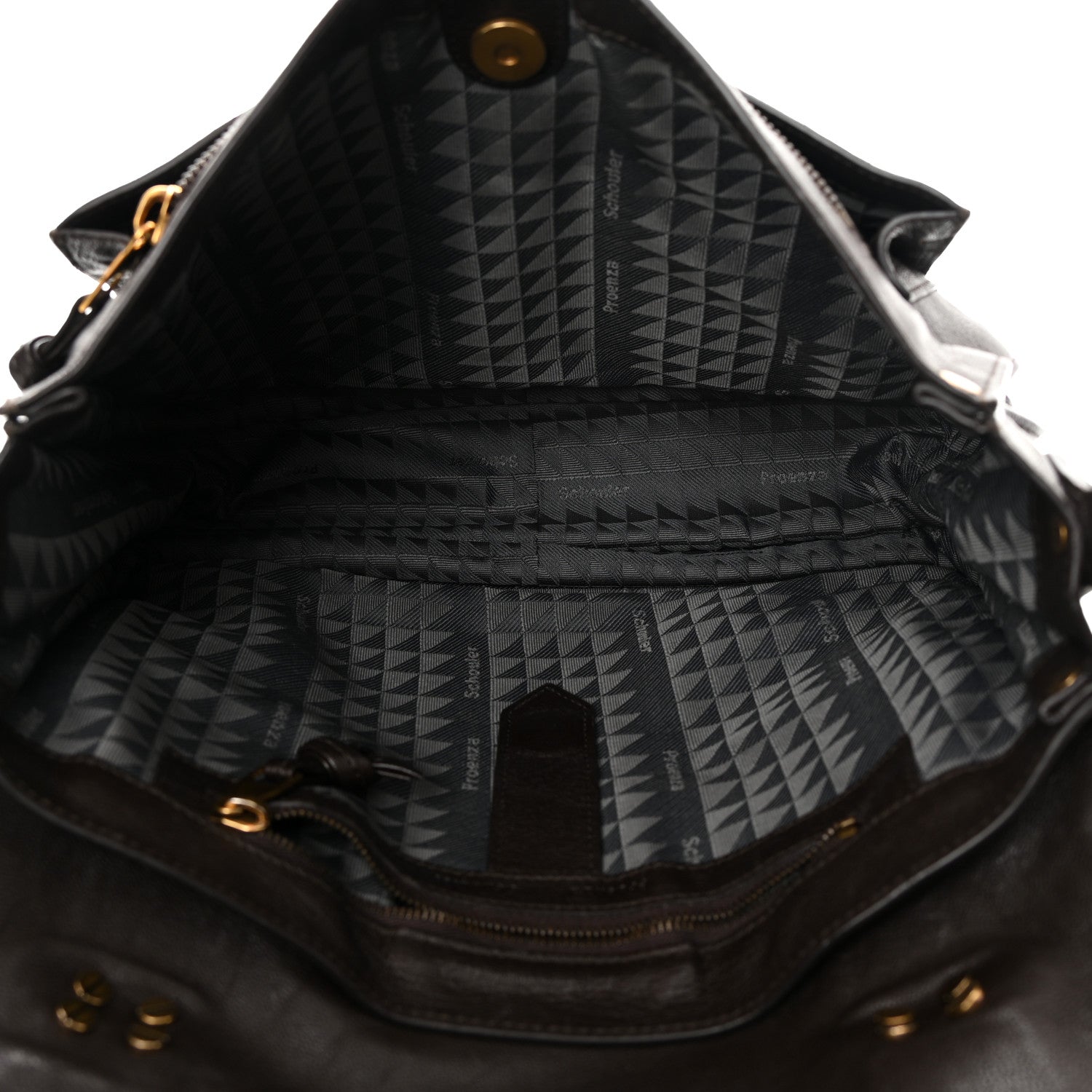 Proenza Schouler Lambskin Fringe Medium PS1 Satchel Dark Chocolate 5 of 14