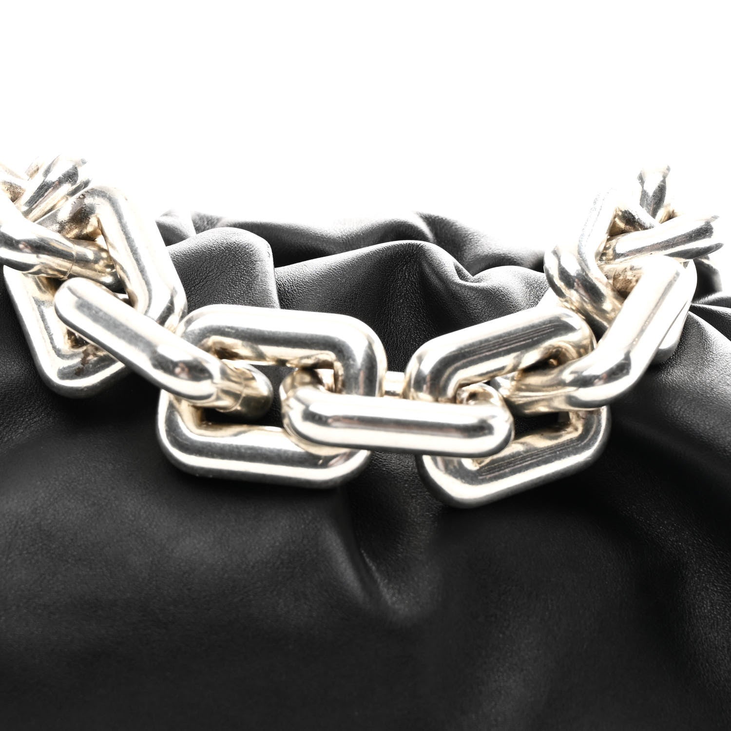 Bottega Veneta Calfskin The Pouch Chain Black 8 of 10