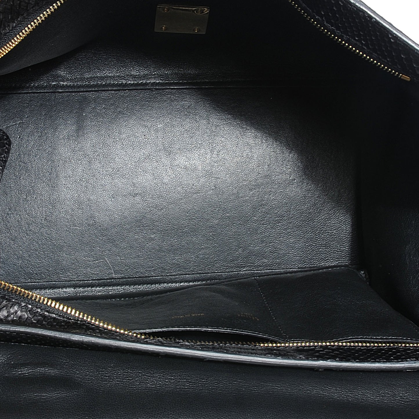 Python and Suede Small Trapeze Black