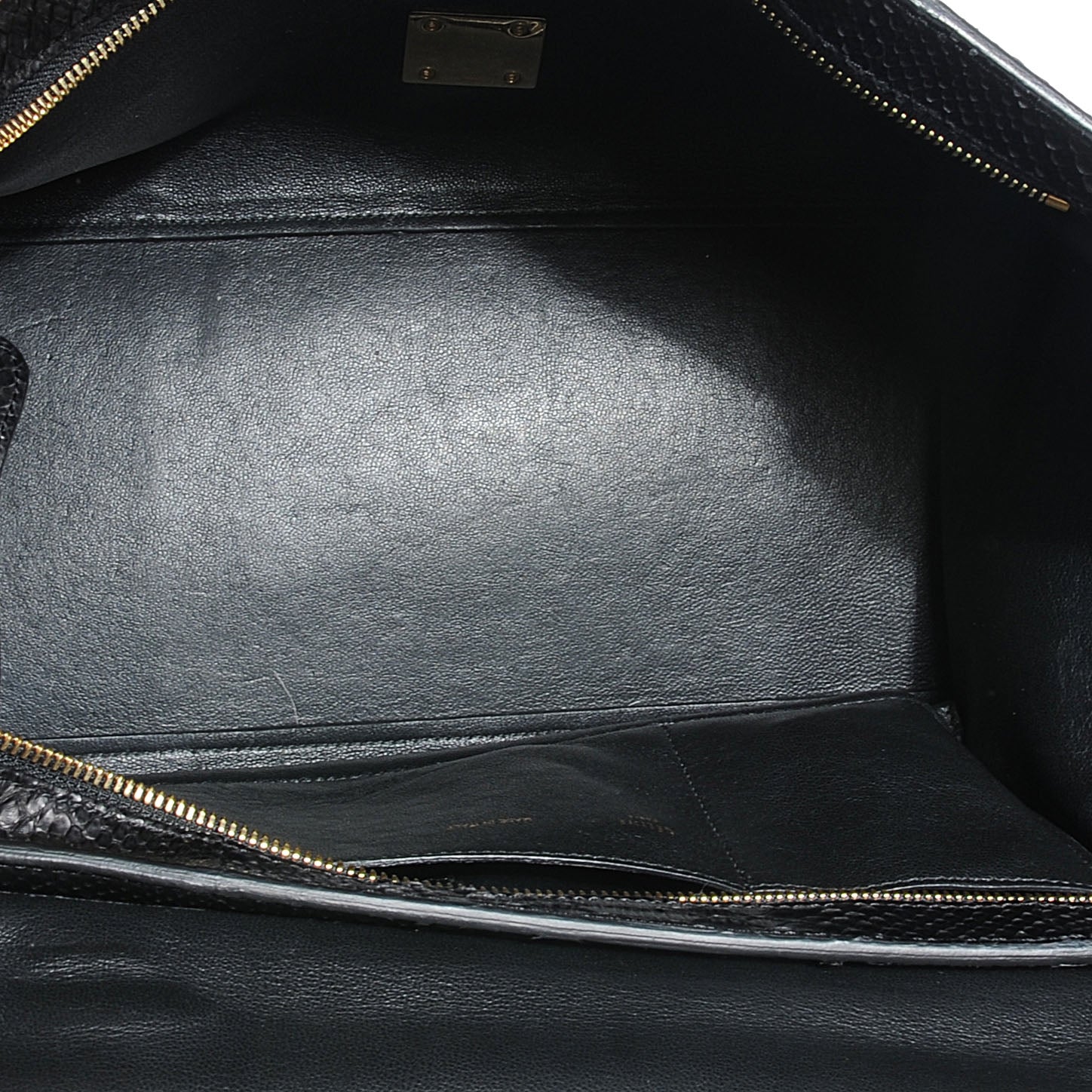 Celine Python and Suede Small Trapeze Black 5 of 6