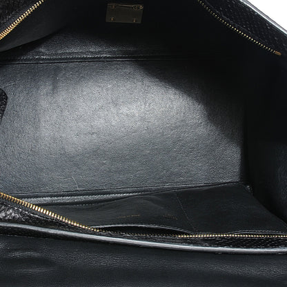 Celine Python and Suede Small Trapeze Black 5 of 6