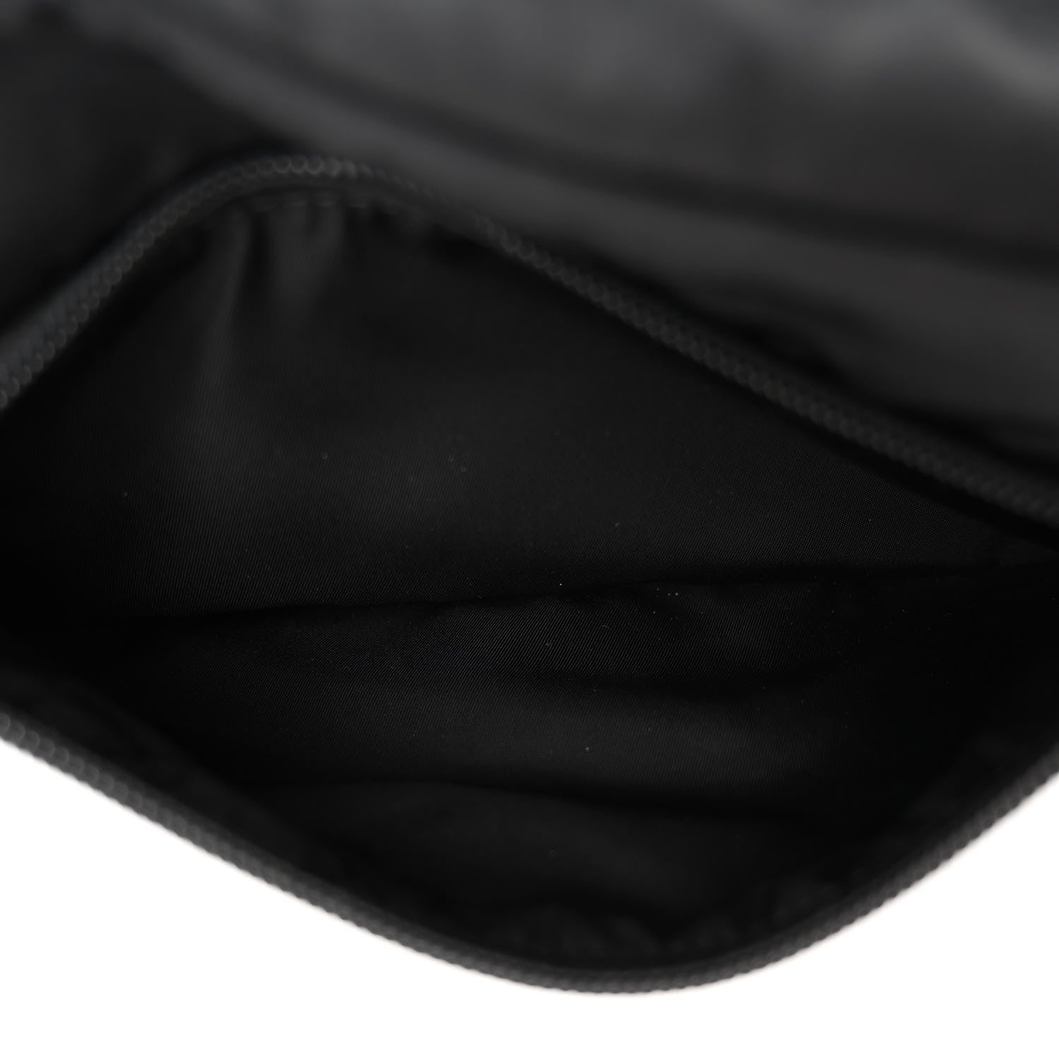 Prada Re-Nylon Vela Saffiano Pocket Double Zip Shoulder Bag Black 6 of 11