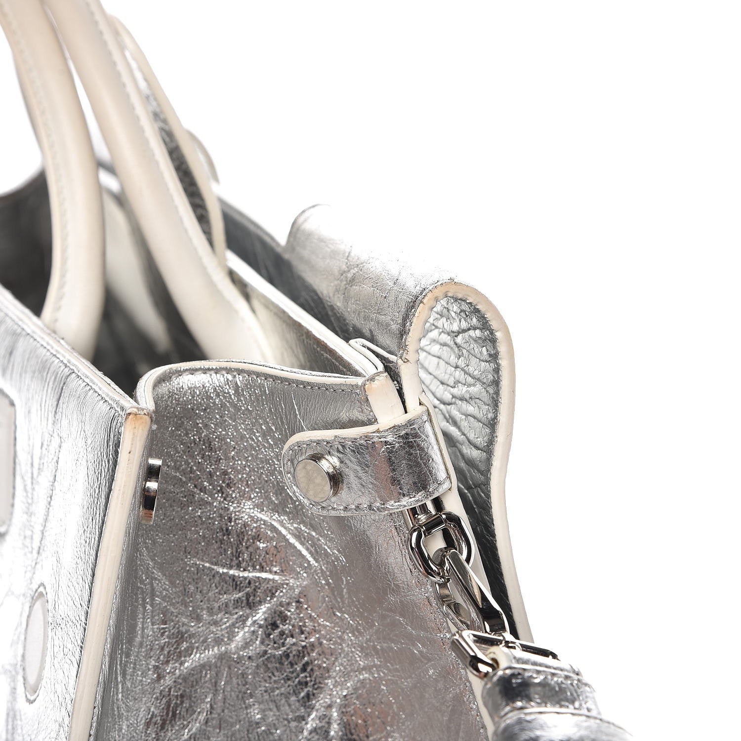 Christian Dior Metallic Calfskin Large Diorever Flap Silver 14 of 15