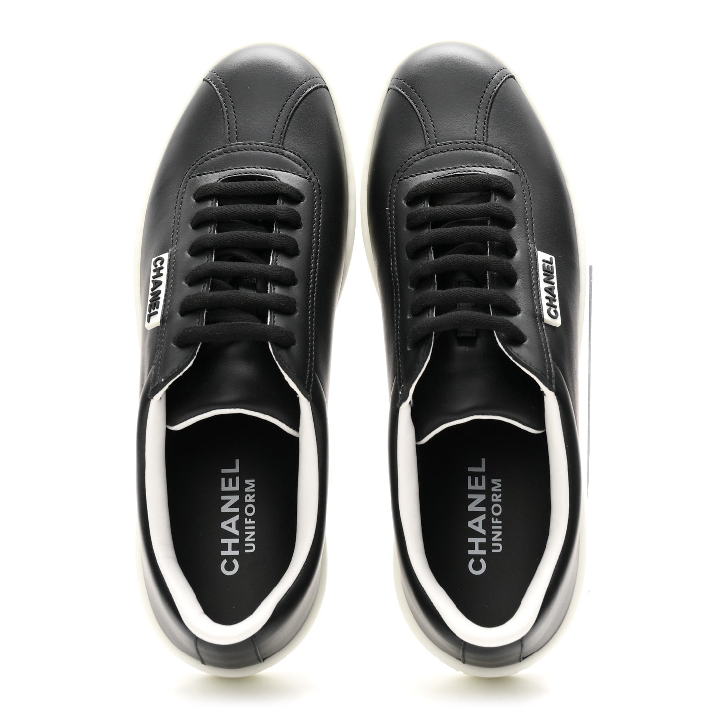 Calfskin CC Womens Sneakers 38 Black